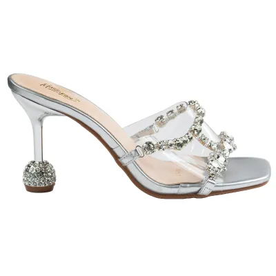 Cristella Heel-Silver